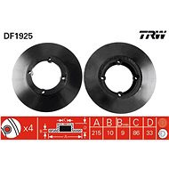 TRW Brake disc DF1925 set of 2 - Brake Disc