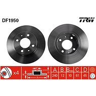TRW Brzdový kotouč DF1950 sada 2ks - Brake Disc