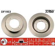 TRW Brzdový kotouč DF1953 sada 2ks - Brake Disc
