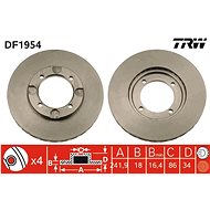 TRW Brzdový kotouč DF1954 sada 2ks - Brake Disc