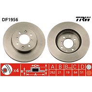 TRW Brzdový kotouč DF1956 sada 2ks - Brake Disc
