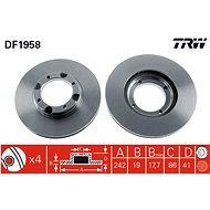 TRW Brzdový kotouč DF1958 sada 2ks - Brake Disc