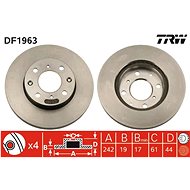 TRW Brzdový kotouč DF1963 sada 2ks - Brake Disc