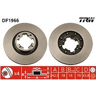TRW Brzdový kotouč DF1966 sada 2ks - Brake Disc