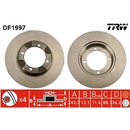 TRW Brzdový kotouč DF1997 sada 2ks - Brake Disc
