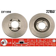 TRW Brzdový kotouč DF1998 sada 2ks - Brake Disc