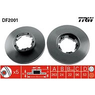 TRW Brzdový kotouč DF2001 sada 2ks - Brake Disc