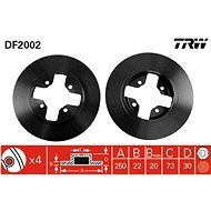 TRW Brzdový kotouč DF2002 sada 2ks - Brake Disc