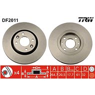 TRW Brzdový kotouč DF2011 sada 2ks - Brake Disc