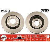 TRW Brzdový kotouč DF2012 sada 2ks - Brake Disc