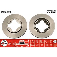 TRW Brzdový kotouč DF2024 sada 2ks - Brake Disc