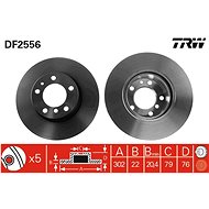 TRW - DF2556, szett, 2 db - Féktárcsa