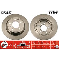 TRW Brake disc DF2557 set of 2 - Brake Disc