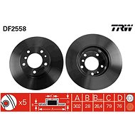 TRW Brake disc DF2558 set of 2 - Brake Disc