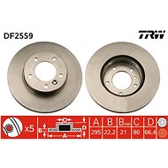 TRW Brzdový kotouč DF2559 sada 2ks - Brake Disc