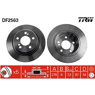 TRW Brake disc DF2563 set of 2 - Brake Disc