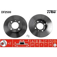 TRW Brzdový kotouč DF2580 sada 2ks - Brake Disc