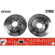 TRW Brzdový kotouč DF2582 sada 2ks - Brake Disc