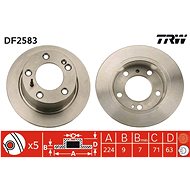 TRW Brake disc DF2583 set of 2 - Brake Disc