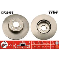 TRW Brake disc DF2595S set of 2 - Brake Disc