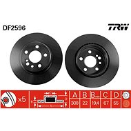 TRW Brake disc DF2596 set of 2 - Brake Disc
