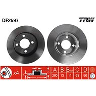 TRW Brake disc DF2597 set of 2 - Brake Disc