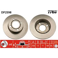 TRW Brake disc DF2598 set of 2 - Brake Disc
