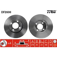 TRW Brzdový kotouč DF2600 sada 2ks - Brake Disc