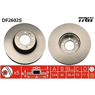 TRW Brake disc DF2602S set of 2 - Brake Disc