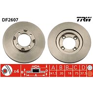 TRW Brzdový kotouč DF2607 sada 2ks - Brake Disc