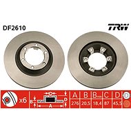 TRW Brzdový kotouč DF2610 sada 2ks - Brake Disc