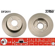 TRW Brake disc DF2611 set of 2 - Brake Disc