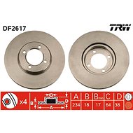 TRW Brzdový kotouč DF2617 sada 2ks - Brake Disc