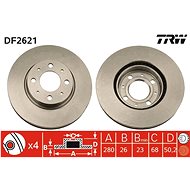 TRW Brake disc DF2621 set of 2 - Brake Disc