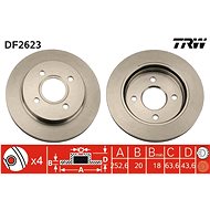 TRW Brzdový kotouč DF2623 sada 2ks - Brake Disc