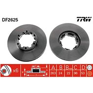 TRW Brzdový kotouč DF2625 sada 2ks - Brake Disc