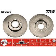 TRW Brzdový kotouč DF2626 sada 2ks - Brake Disc