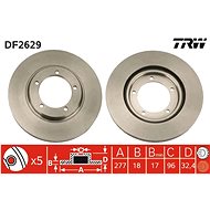 TRW Brzdový kotouč DF2629 sada 2ks - Brake Disc