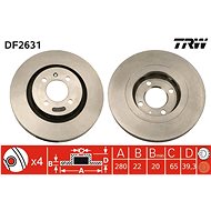 TRW Brake disc DF2631 set of 2 - Brake Disc