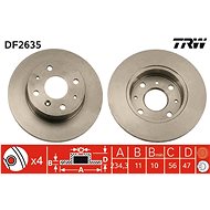 TRW Brzdový kotouč DF2635 sada 2ks - Brake Disc