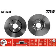 TRW Brzdový kotouč DF2638 sada 2ks - Brake Disc