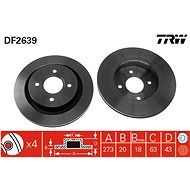 TRW Brzdový kotouč DF2639 sada 2ks - Brake Disc