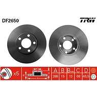 TRW Brzdový kotouč DF2650 sada 2ks - Brake Disc