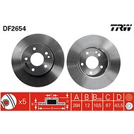 TRW Brake disc DF2654 set of 2 - Brake Disc