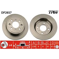 TRW Brzdový kotouč DF2657 sada 2ks - Brake Disc