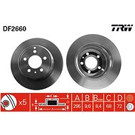 TRW Brzdový kotouč DF2660 sada 2ks - Brake Disc