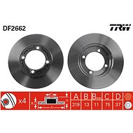 TRW Brzdový kotouč DF2662 sada 2ks - Brake Disc
