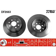TRW Brake disc DF2663 set of 2 - Brake Disc