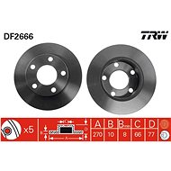 TRW Brake disc DF2666 set of 2 - Brake Disc