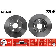 TRW Brzdový kotouč DF2668 sada 2ks - Brake Disc